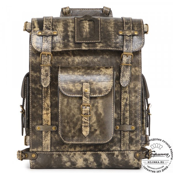 Кожаный ранец "Максимус 3" (пепел глянец). фото 1